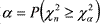 latex:\alpha=P({\chi_n^2\ge\chi_\alpha^2})