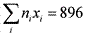 latex:\sum\limits_i{n_i x_i=896}