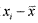 latex:x_i-\bar{x}