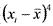 latex:({x_i-\bar{x}})^4
