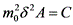 latex:m_0^2\delta^2 A=C